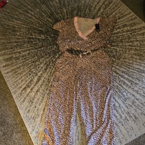 NWT Badgley Mischka Leopard Print Pajamas